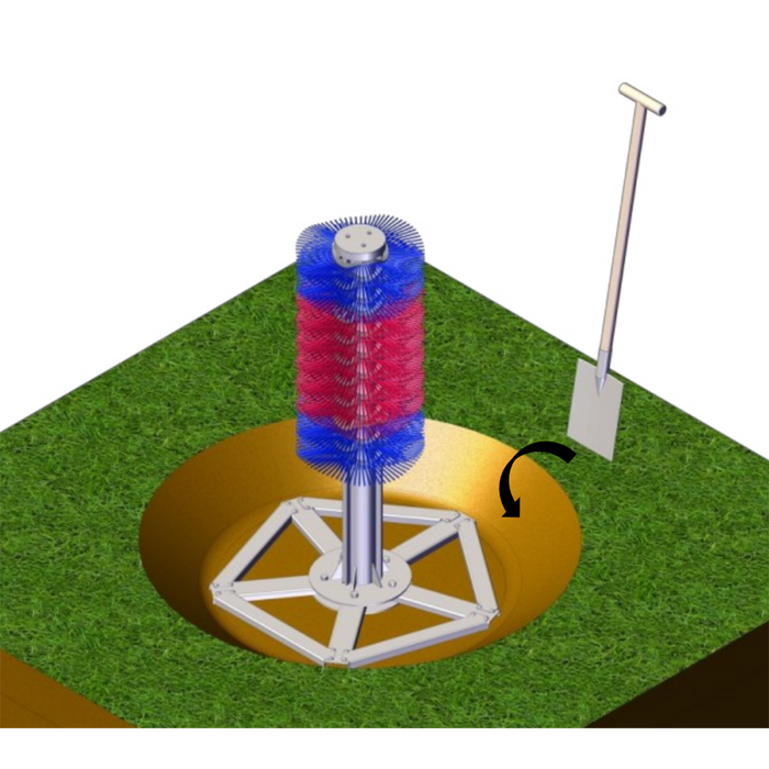 Scratch Brush HC MaxiPost Base Anchor