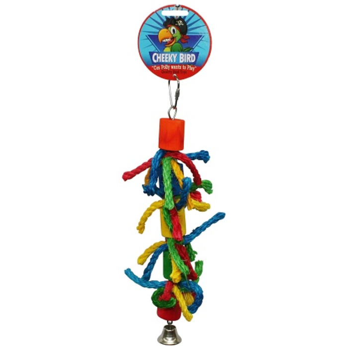 CHEEKY BIRD CYLINDER & ROPE WITH BELL MEDIUM