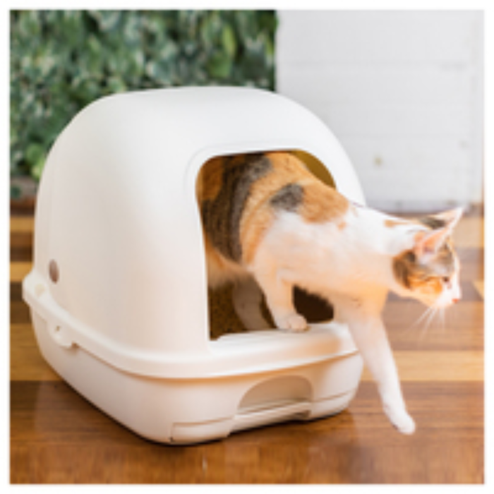 EZI-LOCKODOUR DUAL LAYER CAT LITTER SYSTEM HOODED