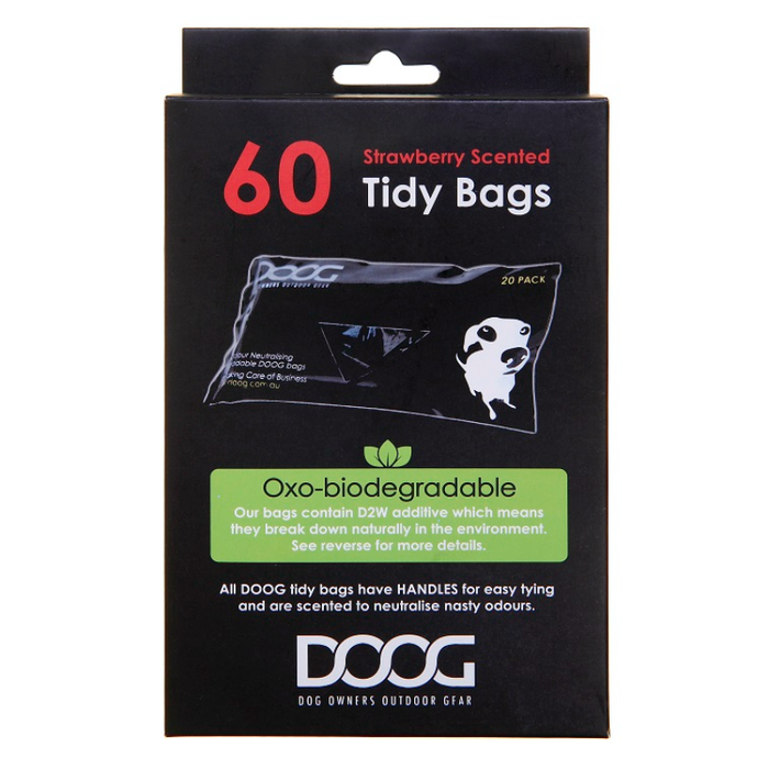 DOOG BIODEGRADEABLE PICK UP BAGS - 60 BAGS (3PKX20)