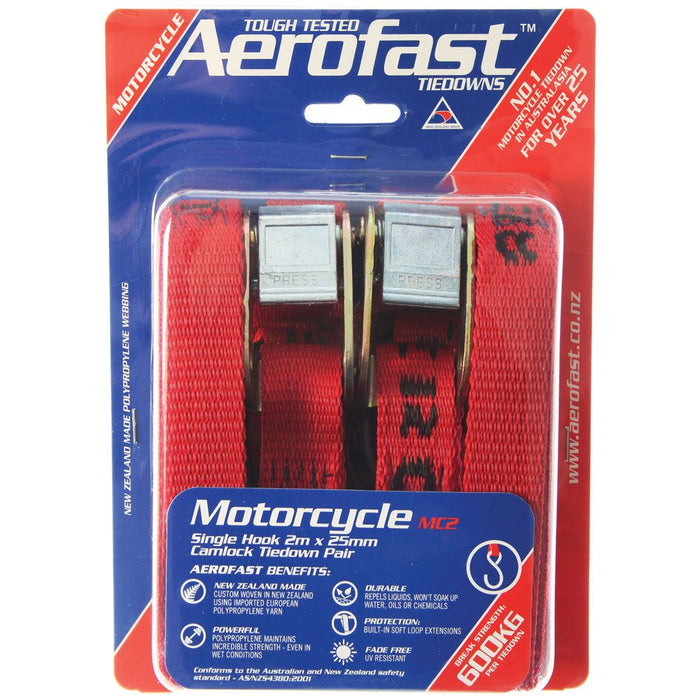 Tiedown Aerofast Motorcycle 2pk