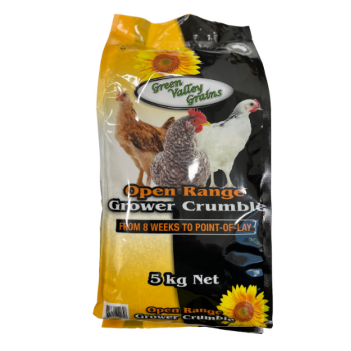 GREEN VALLEY OPEN RANGE PULLET GROWER CRUMBLES 5KG