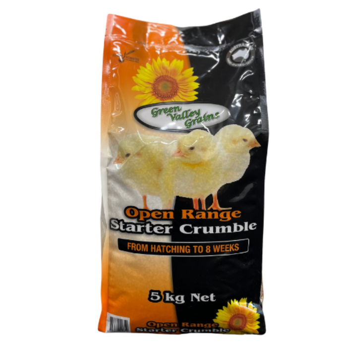 GREEN VALLEY OPEN RANGE PULLET STARTER CRUMBLES 5KG