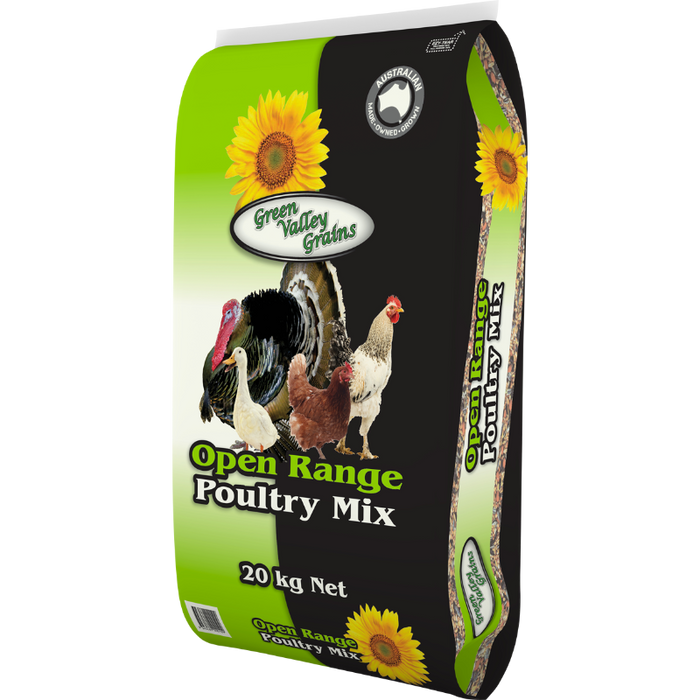 GREEN VALLEY OPEN RANGE POULTRY MIX 20KG