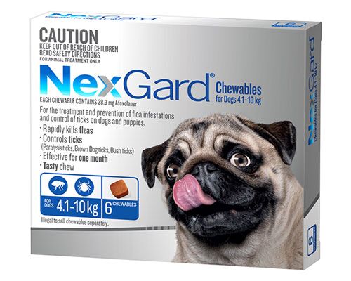 NEXGARD CHEWABLES - 6 CHEWS