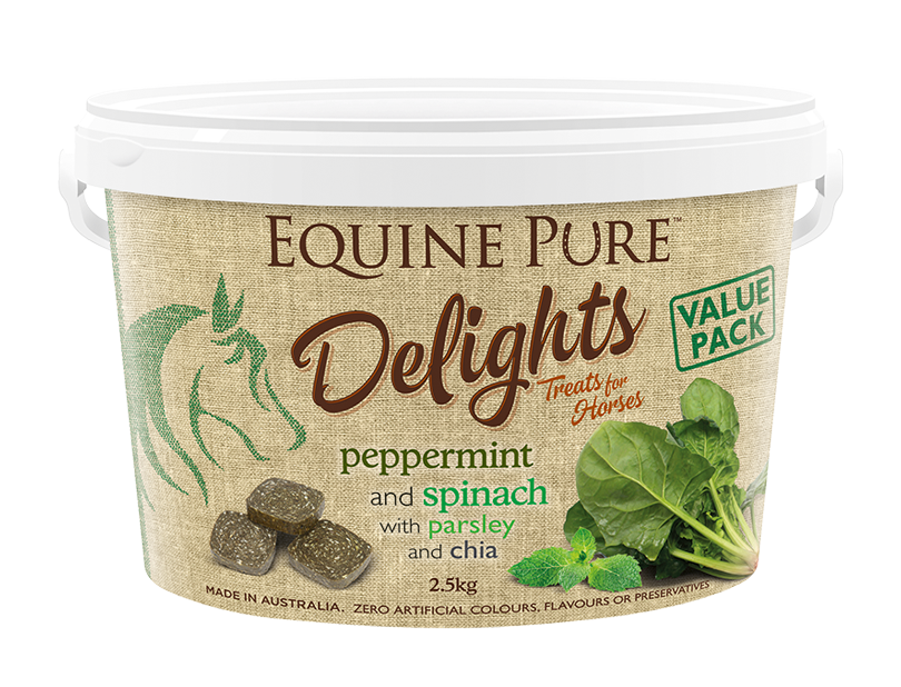 EQUINE PURE DELIGHTS PEPPERMINT SPINACH PARSLEY & CHIA