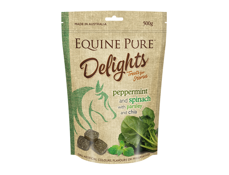 EQUINE PURE DELIGHTS PEPPERMINT SPINACH PARSLEY & CHIA