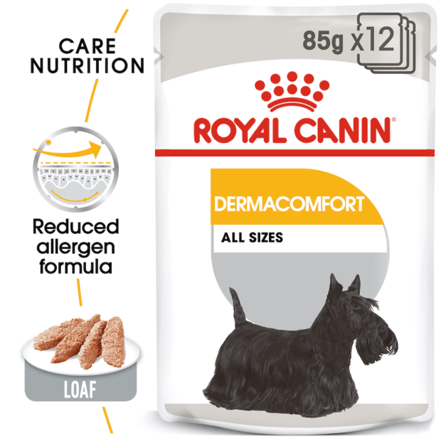 ROYAL CANIN DERMACOMFORT LOAF 85G POUCH (12PK)